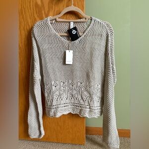 Elegant Beige Knit Sweater
